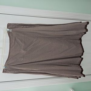 Brown Polka Dot A-line Skirt by Kim Rogers